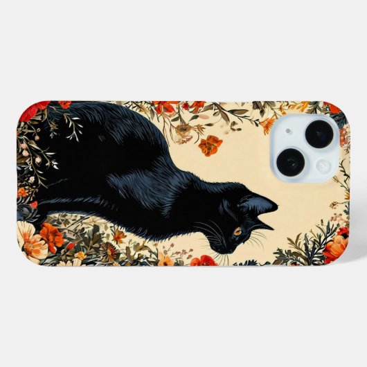 可愛い黒猫 Case-Mate iPhoneケース (裏面 (横))