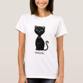可愛い黒猫 Tシャツ (正面)