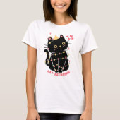 可愛い黒猫 Tシャツ (正面)