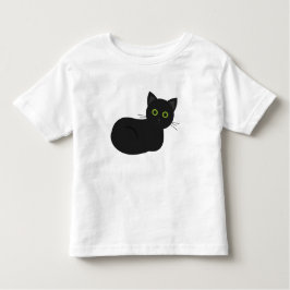 可愛い黒猫Tシャツ トドラーTシャツ