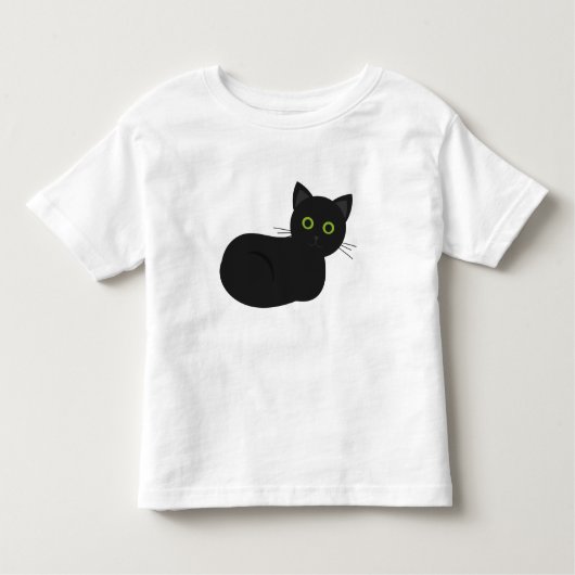 可愛い黒猫Tシャツ トドラーTシャツ (正面)
