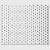 可愛い黒白の手で描いた雪片の星 ラッピングペーパー (フラット)