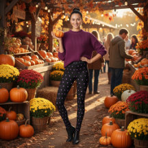 可愛い黒紫水玉模様柄