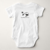 可愛い黒足フェレット – 動物活動家- ベビーボディスーツ (裏面)