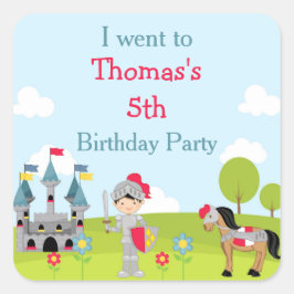 可愛い黒髪騎士「行った」 スクエアシール