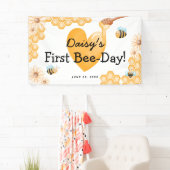 可愛い1日目のビーデー!最初の誕生日 横断幕 (インサイチュ)