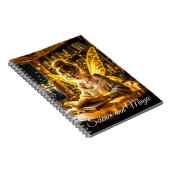 可愛い10代の妖精読の魔法のキラキラ光 ノートブック (右側)