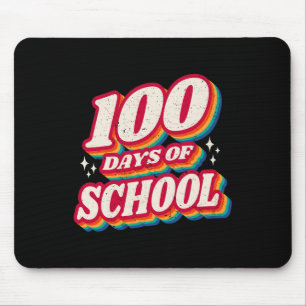 可愛い100日の学校と愛し続けるハート マウスパッド