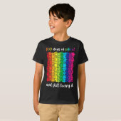 可愛い100日の学校と愛し続ける幸せ Tシャツ (正面フル)