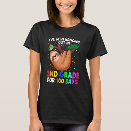 可愛い100日目の学校給食 – 2年生100日目 Tシャツ (正面)