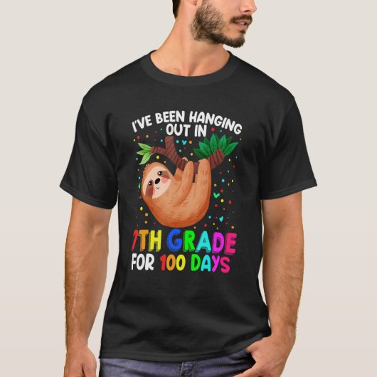 可愛い100日目の学校給食 – 7年生100日目 Tシャツ (正面)
