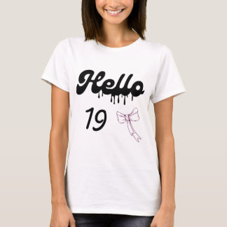 可愛い19歳の誕生日Tシャツ 女子 – スウィート19 Tシャツ