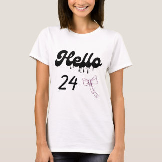 可愛い24歳の誕生日Tシャツ ガールズ向け 甘い24歳 Tシャツ