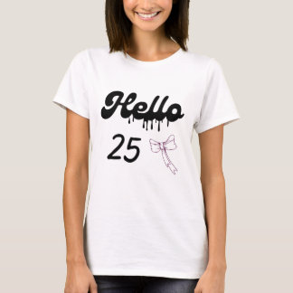 可愛い25歳の誕生日Tシャツ ガールズ用 – スウィート25 Tシャツ