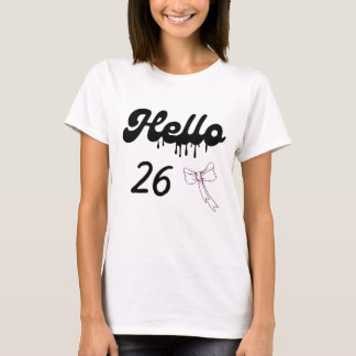 可愛い26歳の誕生日Tシャツ 女子向け スイート26 Tシャツ