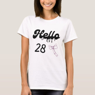 可愛い28歳の誕生日Tシャツ ガールズ向け - スウィート28 Tシャツ