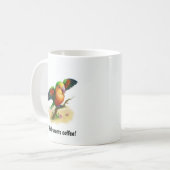 可愛い3Dオレン絵を描ジのオウム コーヒーマグカップ (正面左)