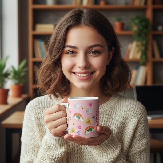 可愛い3D名虹の雲スターサン&ハートマグカップ コーヒーマグカップ