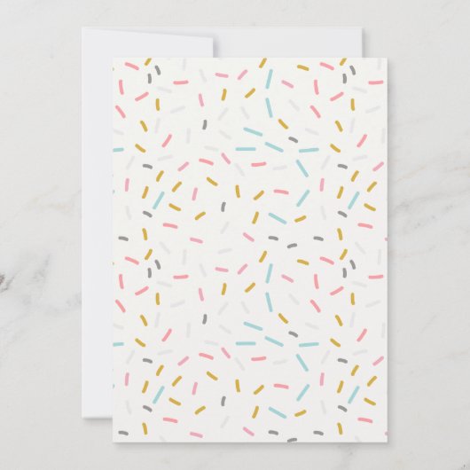 可愛い4つのいつもの甘いキャンディランド4歳の誕生日 招待状 (裏面)