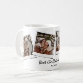 可愛い4枚の写真最高のガールフレンド コーヒーマグカップ (正面左)