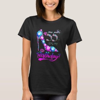 可愛い55歳 55歳の誕生日パーティーの宝石 Tシャツ
