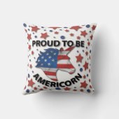 可愛い7月4日の赤、白と青のアメリコン クッション (裏面)