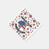 可愛い7月4日の赤、白と青のアメリコン スタンダードカクテルナプキン (角)