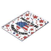 可愛い7月4日の赤、白と青のアメリコン ノートブック (左側)