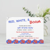 可愛い7月4日パーティの招待状 招待状 (スタンド正面)