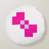 可愛い8ビットピクセルボウ ラウンドクッション (裏面)