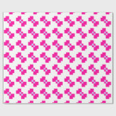 可愛い8ビットピクセルボウ ラッピングペーパー (フラット)