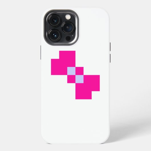 可愛い8ビットピクセルボウ iPhoneケース (裏面)