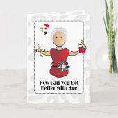 可愛い80誕生日民族漫画ユーモアのある カード (正面)