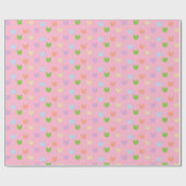 可愛い&おもしろいエレガントパステルチューリップフラワーピンクベビー ラッピングペーパー (フラット)