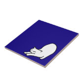 可愛い&おもしろいキャットドールオンブルー タイル (側面)