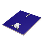 可愛い&おもしろいキャットドールオンブルー タイル (側面)