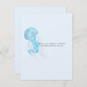 可愛い&おもしろいクラゲグリーティングカード ノートカード (正面/裏面)