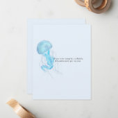 可愛い&おもしろいクラゲグリーティングカード ノートカード (正面/裏面インサイチュ)