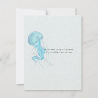 可愛い&おもしろいクラゲグリーティングカード ノートカード