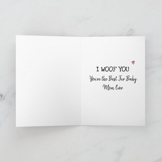 可愛い&おもしろいハスキー犬バレンタインデー私はUが大好き カード (内部)