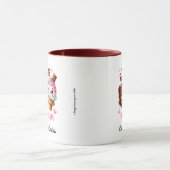 可愛い&おもしろい「ブラウニーとアイスクリーム」カスタムカップル マグカップ (中央)