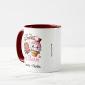 可愛い&おもしろい「ブラウニーとアイスクリーム」カスタムカップル マグカップ (正面左)