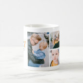 可愛い「このパパが飼っている」フォトコラージュ コーヒーマグカップ (中央)