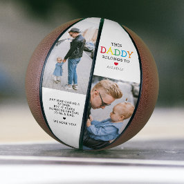 可愛い「このパパが飼っている」フォトコラージュ バスケットボール