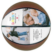 可愛い「このパパが飼っている」フォトコラージュ バスケットボール (正面)