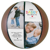 可愛い「このパパが飼っている」フォトコラージュ バスケットボール (縦)