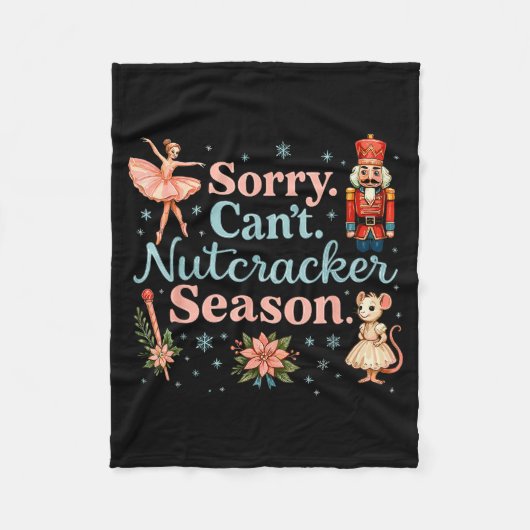可愛い ごめん ナッツクラッカーの季節 コスチューム クリスマス フリースブランケット (正面)