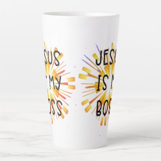 可愛い★イパーソナライズされたエスは私のボス★ カフェラテマグ (正面)