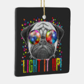 可愛い&カッコいいクリスマスドッグとライト&フォト セラミックオーナメント (右)