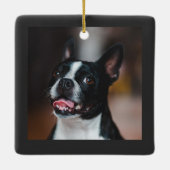 可愛い&カッコいいクリスマスドッグとライト&フォト セラミックオーナメント (裏面)